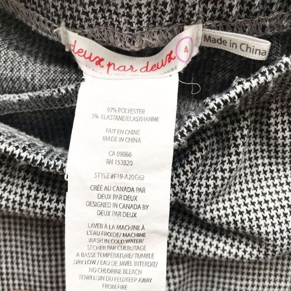 Deux par deux houndstooth leggings EUC 4T - Picture 4 of 5